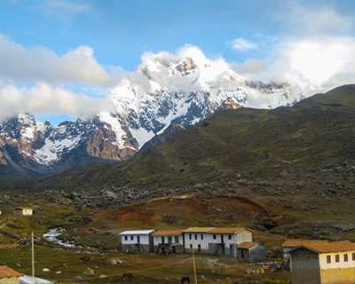 Photo of the Pacchanta Village with the view of Ausangate Mountain