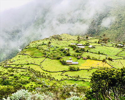 Panoramic photo of Totora Village