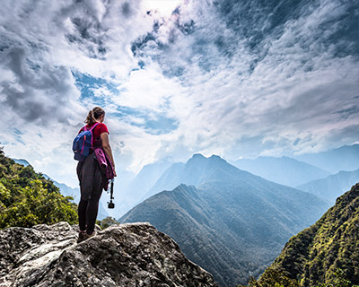 Panoramic view from Runkurakay archaeological site and viewpoint