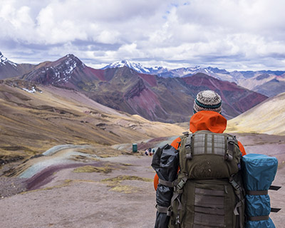 View of the Ausangate mountain from Rainbow Mountain