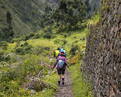 Arriving at Paucarcancha to camp on the third day